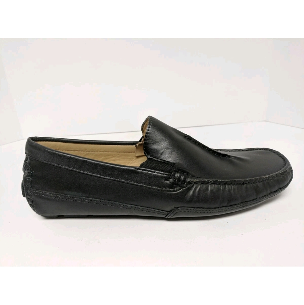Massimo Matteo Venetian Driver Loafers, Black, Mens 10 M
